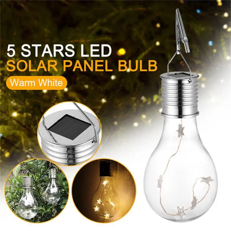 

Colorful Solar Lights LED Waterproof Chandelier Outdoor Camping Garden Corridor Bulb Light Christmas Tree Decoration Lamp