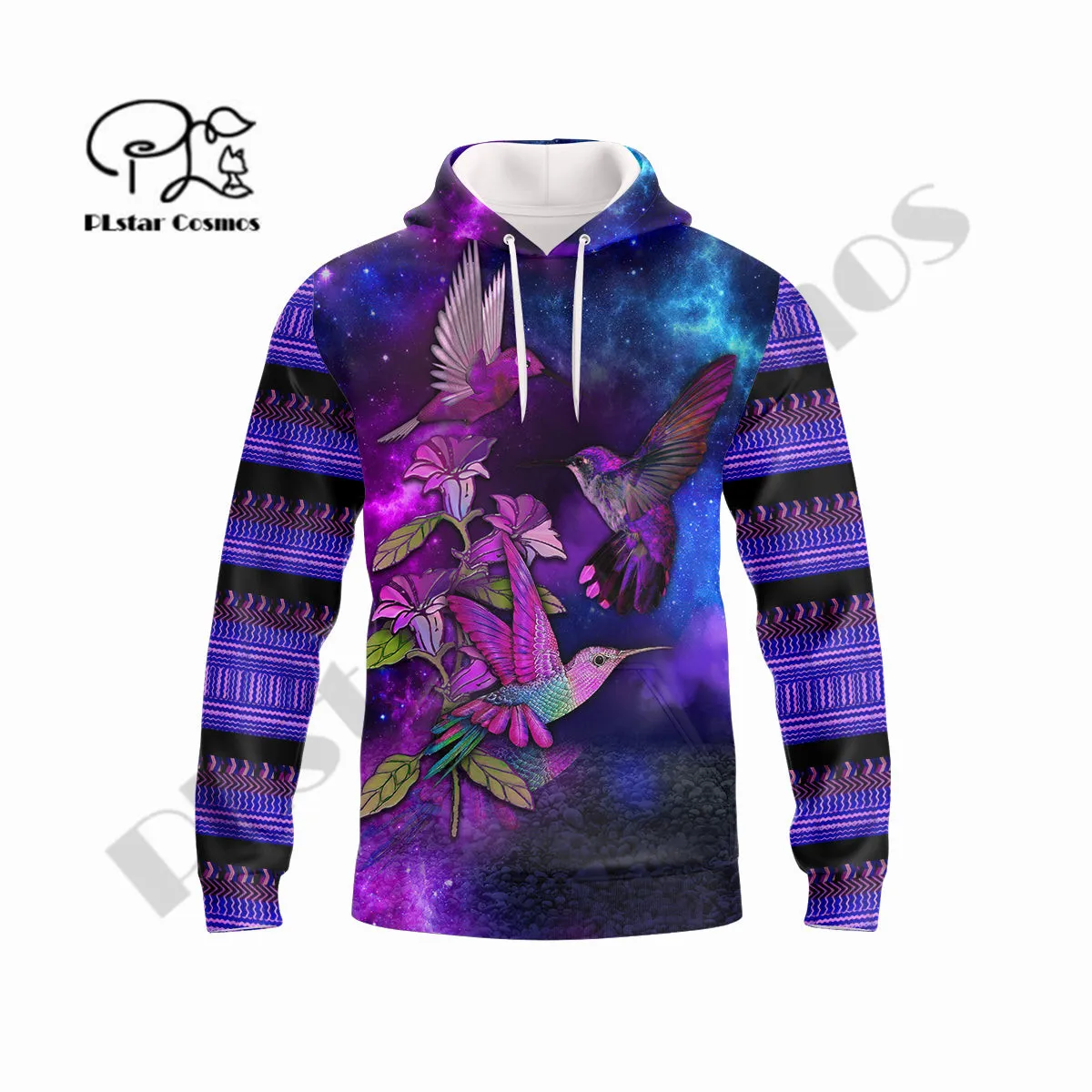 PLstar Cosmos Newest 3DPrint Hummingbirds Galaxy Birds Harajuku Streetwear Casual Unique Unisex Hoodies/Sweatshirt/Zip B-1