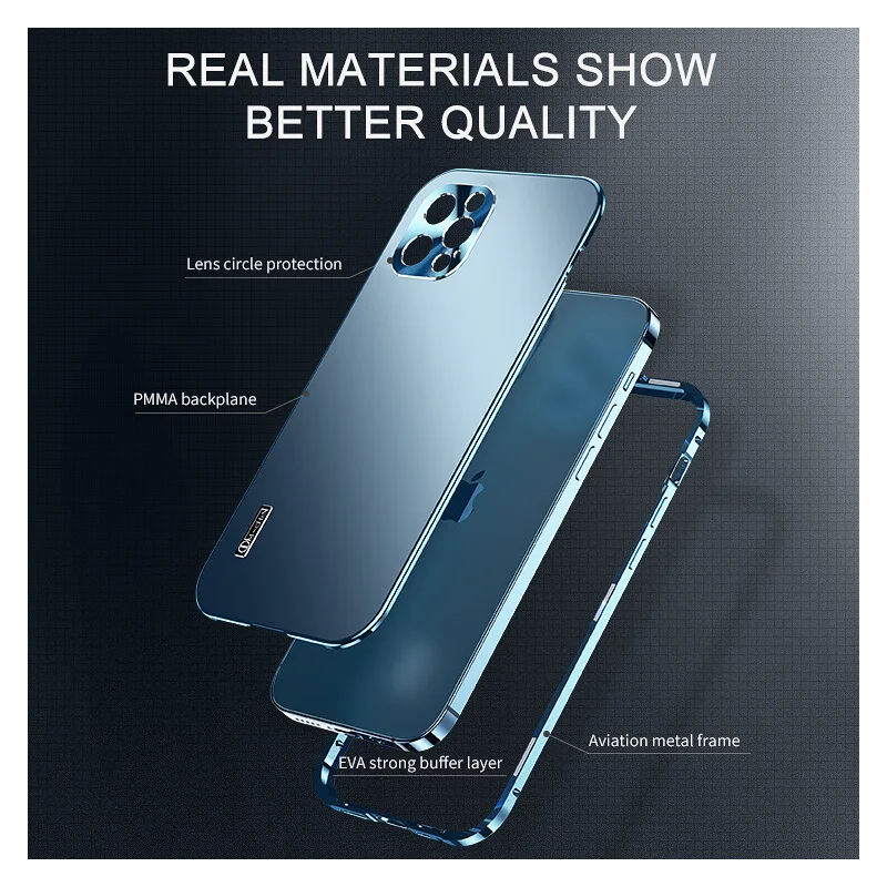 2023 NEW Metal Aluminium Alloy Case for iPhone 14 13 12 11 Pro Max Camera Lens Protective Case iphone Original Color Phone Cover