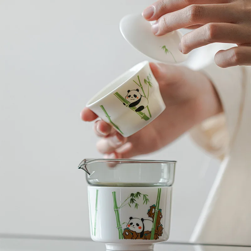 Дорожный чайный сервиз серии Panda экспресс-чашка портативный Семейный