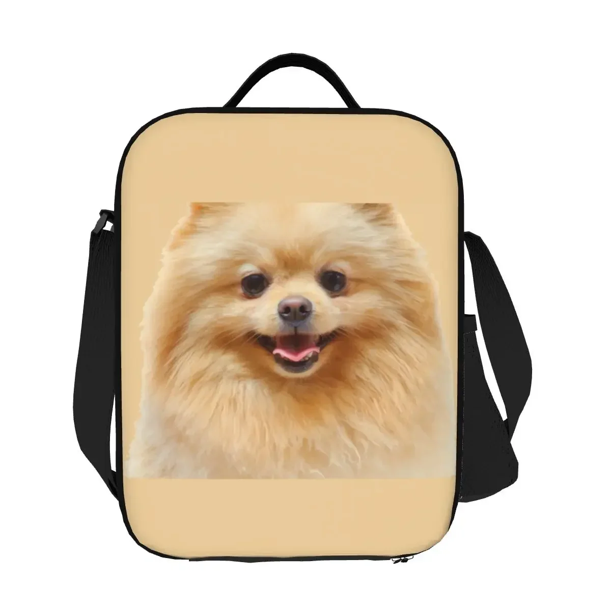 Изолированные сумки для обеда Pomerania собак школы офиса Spitz Pet многоразовый