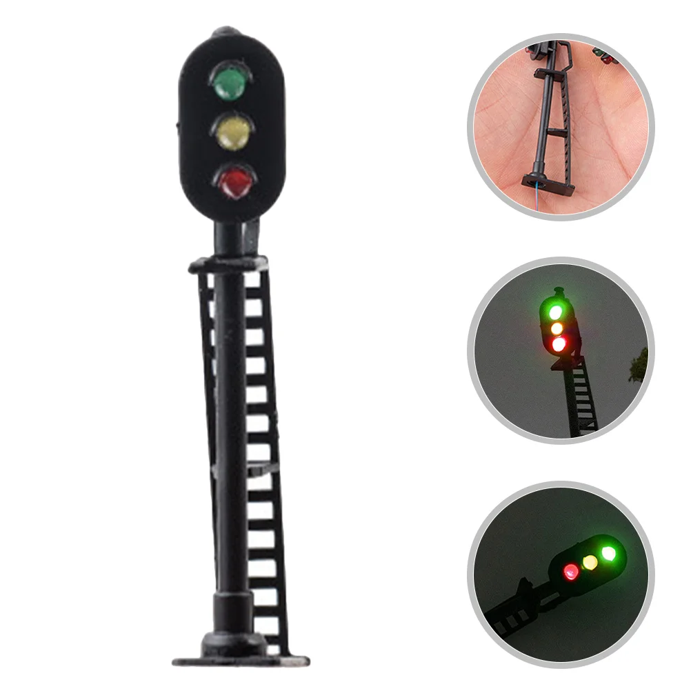 

Игрушечная модель сигнала Crosswalk, светильник поезда, украшение мебели, миниатюрные Ландшафтные украшения