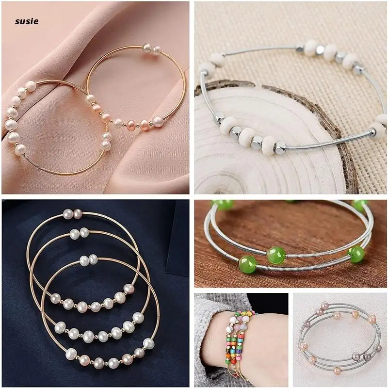 

X7YA Thin Springs Memory Wire Jewelry Beading Wire Steel Memory Wire for Bracelet Making Jewelry Making DIY Making Supplies