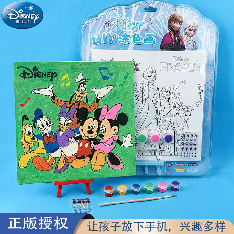 Pintura para Colorir Pintura em Aquarela Brinquedo do Jardim de Infância Disney Crianças Faça Você Mesmo Pequeno Pintor Pintura Artesanal