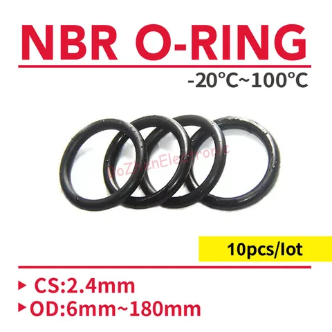 Уплотнительное кольцо CS 2,4 мм OD 6 ~ 180 мм NBR