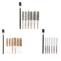 6pcs stainless steel wire pipe cleaning brushes for power drill impact drill stamping machine cleaning wire brushes