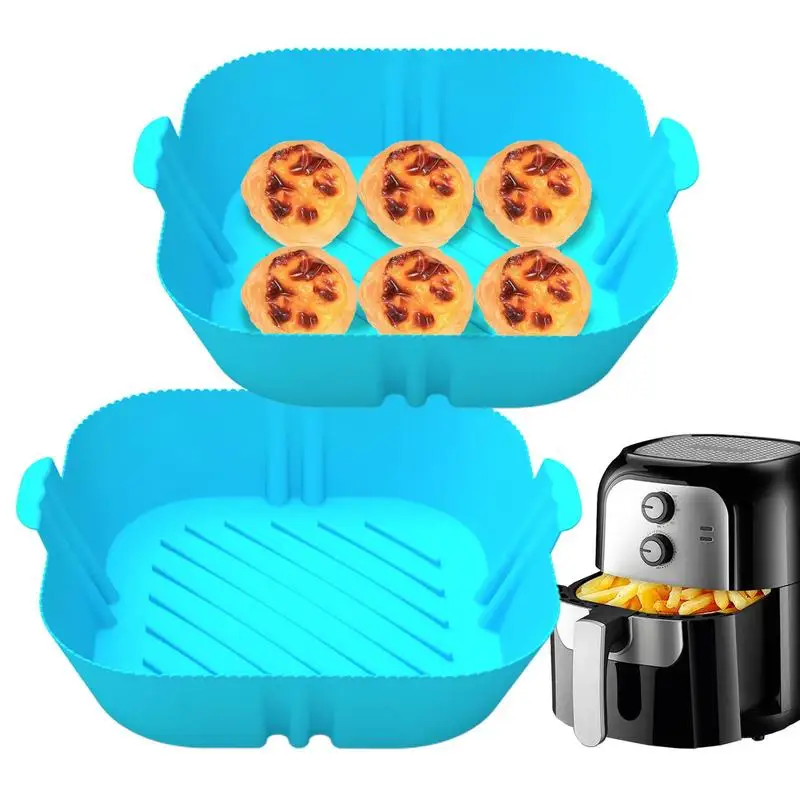 

Air Fryer Silicone Pots Reusable 2 PCS High-Temperature Resistant Air Fryer Silicone Pots For Pressure Cooker Home Kitchen Oven