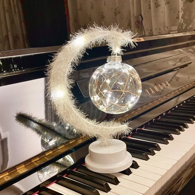 

Iron Handmade Hemp Rope Table Lamp Round Ball Star Shaped Copper Wire Lamp Indoor Decorative Light USB Small Night Light