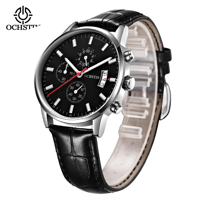 

OCHSTIN Sport Watches for Men New Design Red Leather Luminous 3atm Waterproof Quartz Male Clock Pilot Wristwatches Free Shipping