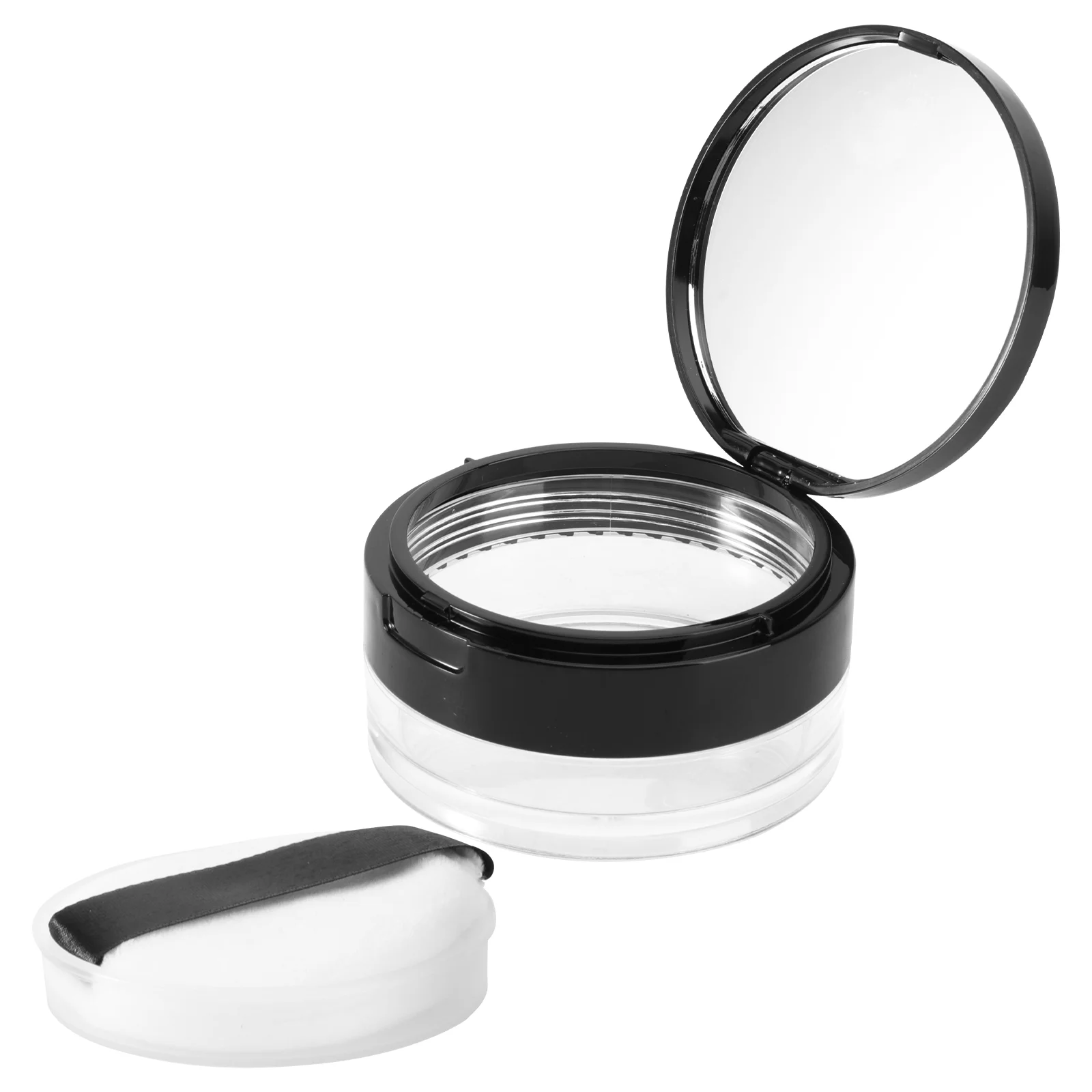 

Powder Box Case Loose Containerrefillabletravel Mirror Reusablepuff Makeup Empty Acrylic Jar Portable