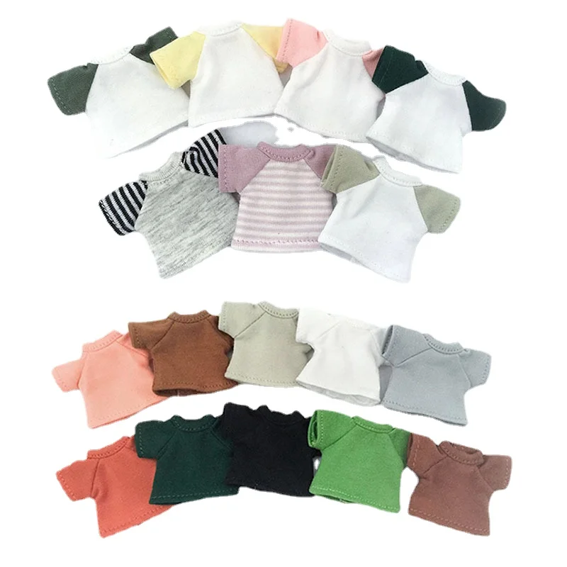 

Anime GSC nendroid ob11 baby clothes short-sleeved T-shirt PD9 solid color top bjd GSC hit color top doll clotheses toys gift