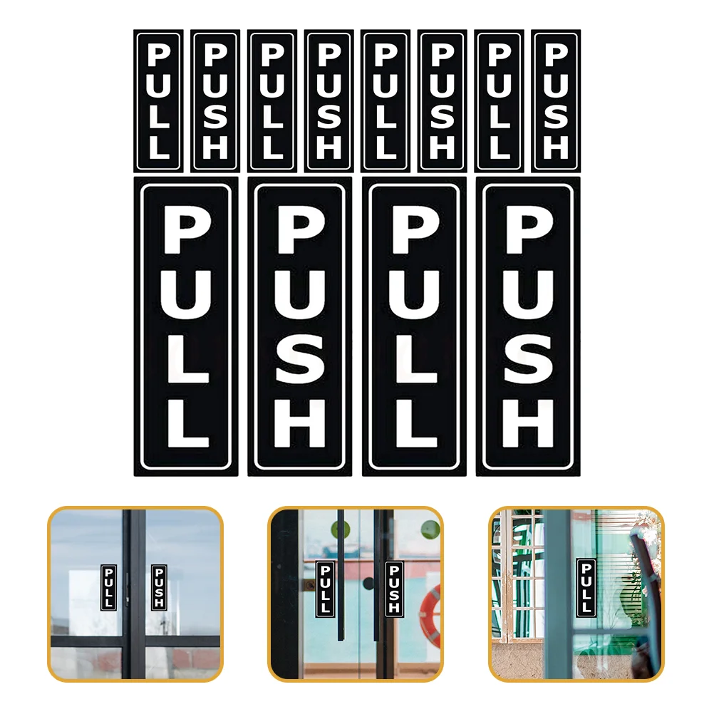 

Push Door Sign Stickers Signs Sticker Window Decals Self Mall Reusable Shops Cafes Stores Business Adhesive Decal Salon Shop