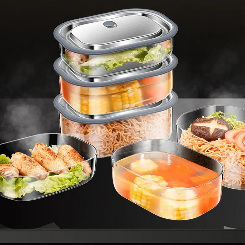 

Stainless Steel Insulated Lunch Box Snack Containers Food Storage Container With Lids Breakfast Boxes Picnic Box Lunch Bento Box