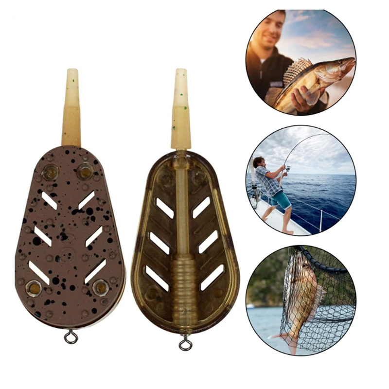 

4Piece Carp Fishing Feeder Tool Bait Holder Lead Pendant 20G/30G/40G/50G Bait Cage Basket Bait Rack Tool Fishing Tackle