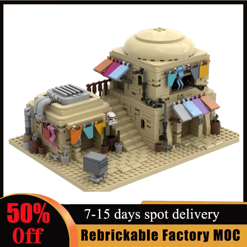 

1203pcs Movie Scene Tatooine Desert House MOC City Street View Building Model Large UCS Kids Puzzle Building Block Toy Gifts