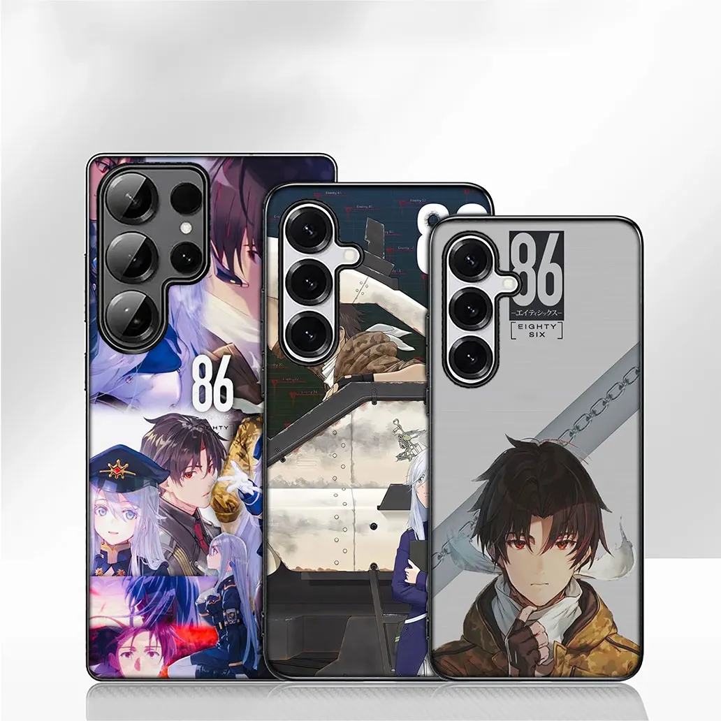 Чехол-бумажник Anime 86 Eighty Six для Samsung Galaxy A55 A56 A25 A21S A34 A54 S8 S9 S20 S21 FE A53 A13 A12 A14 A33 A70 A71 A51