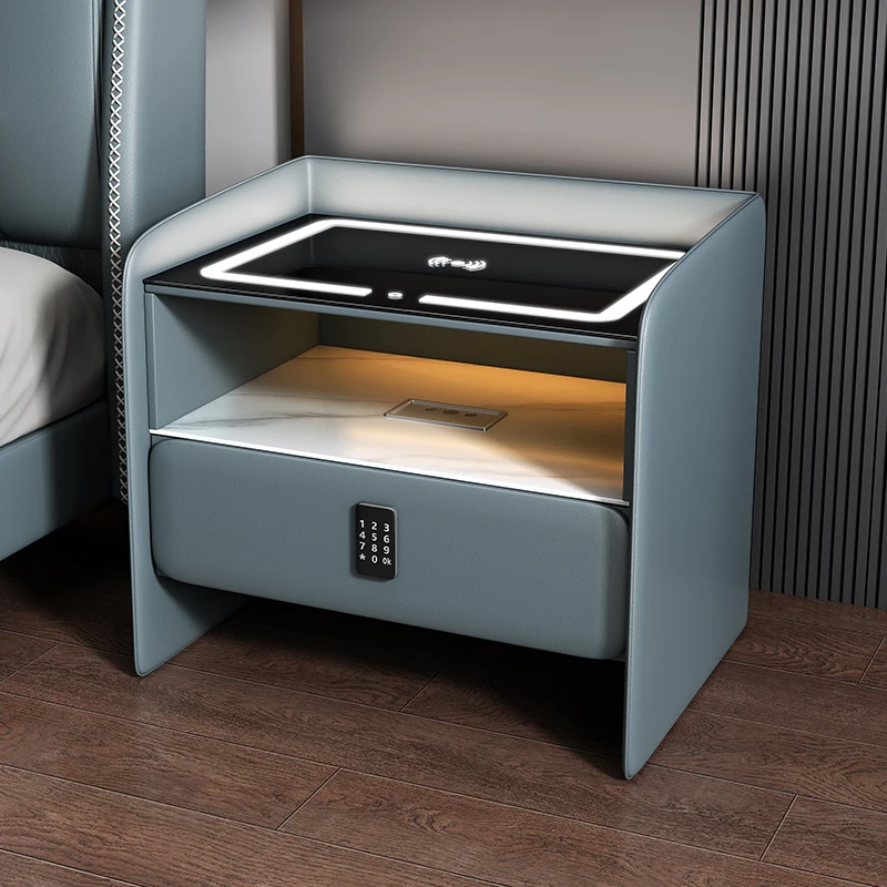 

Современная прикроватная тумбочка с беспроводной зарядкой, прикроватный столик, прикроватная тумбочка, полки для хранения, умная мебель Comodini YY50BT