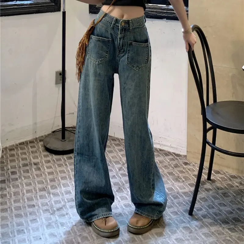 

Женские джинсы Y2k, новинка сезона весна-лето 2023, универсальные брюки с тонкой завышенной талией для отдыха, бесплатная доставка