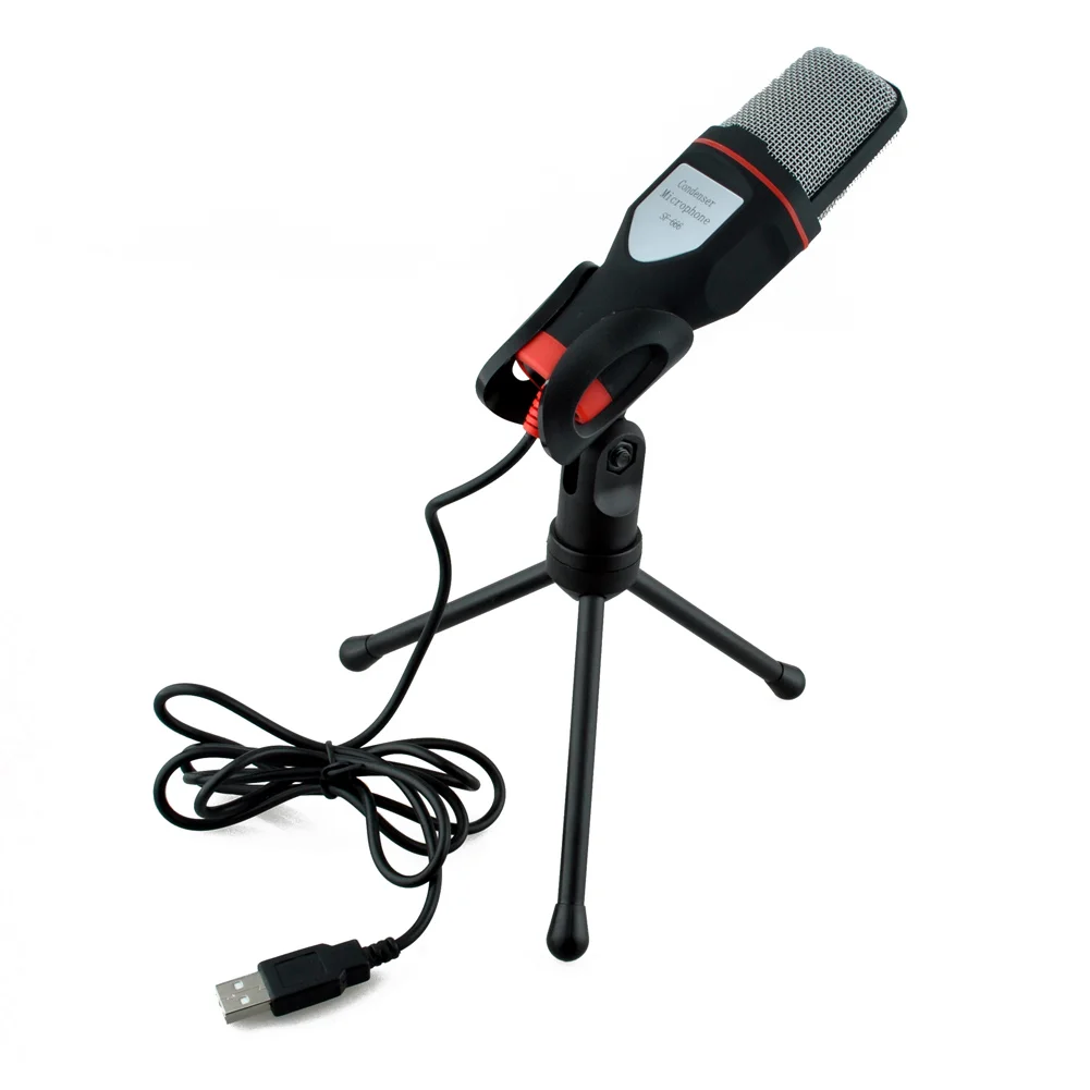 

Condenser Microphone High Sensitivity with Stand Microphone for Recording Computer Notebook Condenser Uni-directional Mic