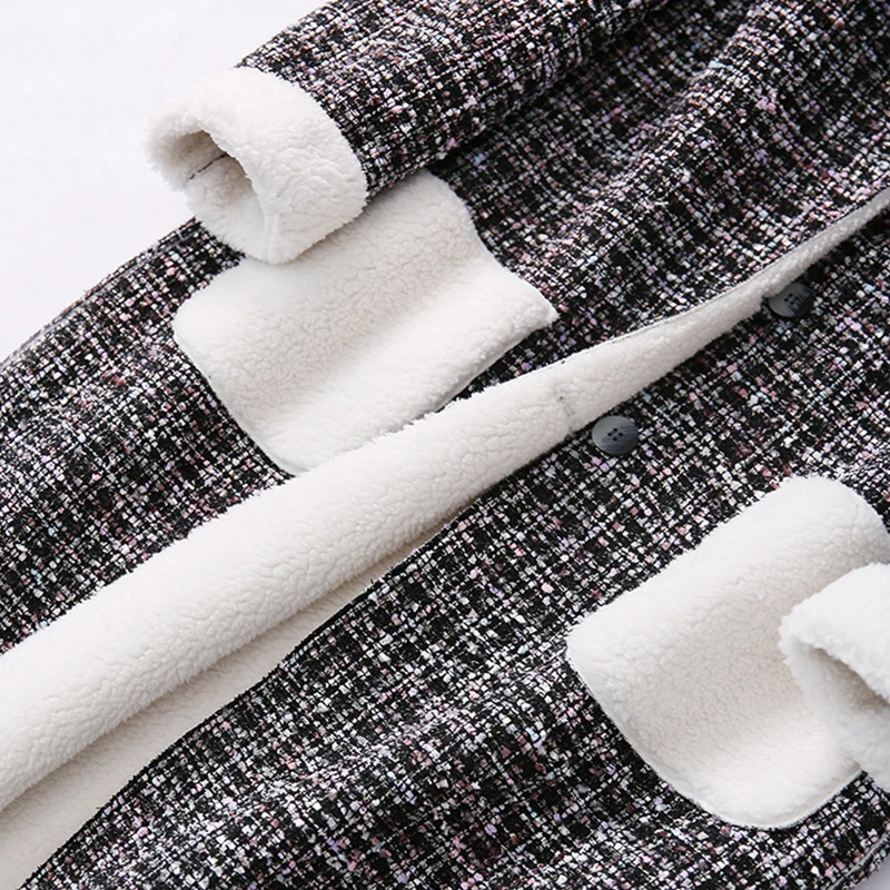 Новинка женское плотное пальто осень-зима 2022 Женское шерстяное средней длины -