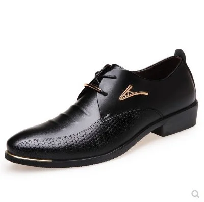 

2022 New Large 47 48 Autumn Men's Formal Leather Shoes Business Casual Lace Up Pointed Low Top Single Party Wedding Office