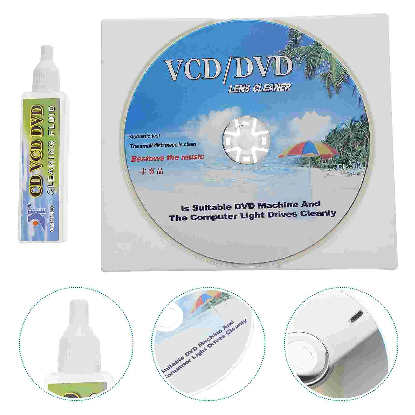 

1 Set Brush VCD Cleaning Detergent Brush Cleaner Disc