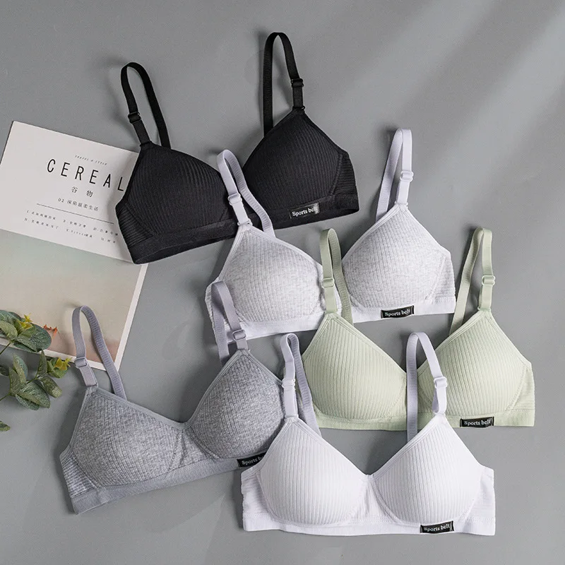 Cotton Underwear Women AB Cup Bra Wireless Gathered Comfort V Brassiere Push Up Lingerie Bralette For Women Seamleass Bras