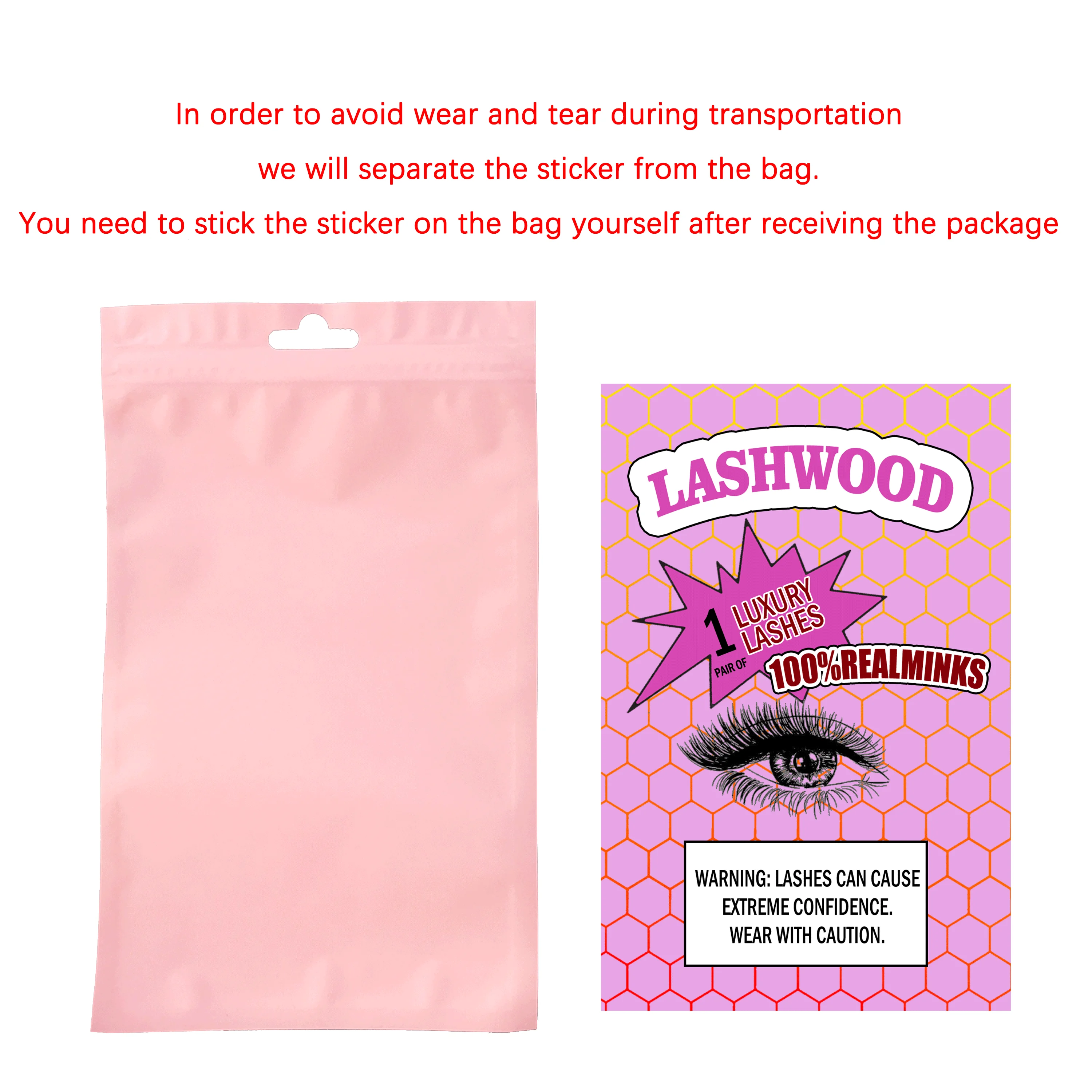 Custom 4-in-1 Lash Packaging Bags  with Lashwoods Eyelash Brush, Lash Applicators & Trays Bulk Makeup Eyelashes Bags Wholesale images - 6