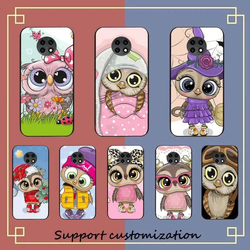 

Cute cartoon Owl Phone Case For Xiaomi Redmi Note 8A 7 5 Note8pro 8T 9Pro TPU Coque for note 6pro Funda Capa
