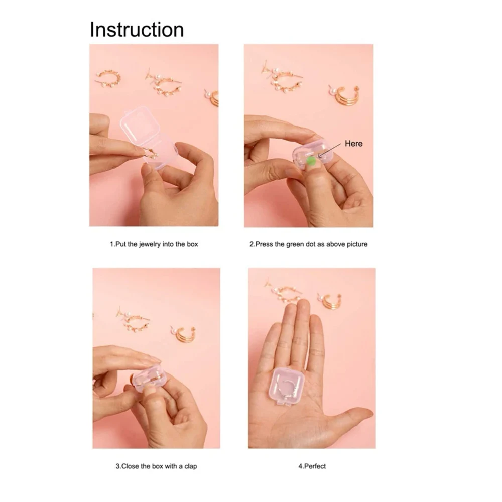 20/35 шт. прозрачные пластиковые шкатулки для украшений |