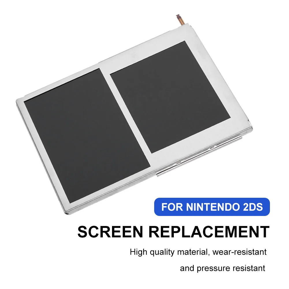 

Original Game Console LCD Screen for 2DS Game Console Wear-resistant Upper Lower Screen Repair Parts Easy Installation