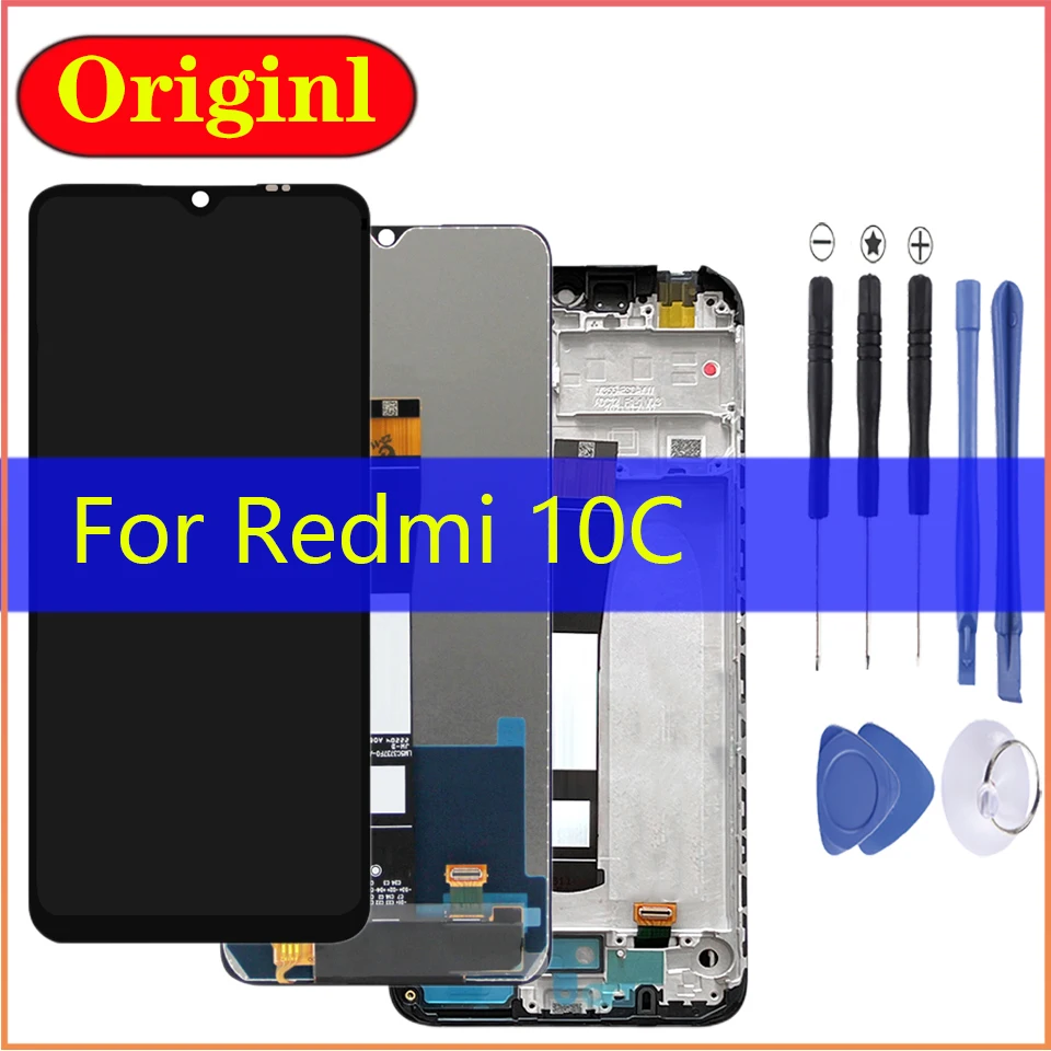 

Оригинальный ЖК-дисплей для Xiaomi Redmi 10C, ЖК-дисплей с рамкой, сенсорный экран, сменный дигитайзер в сборе, запасные части