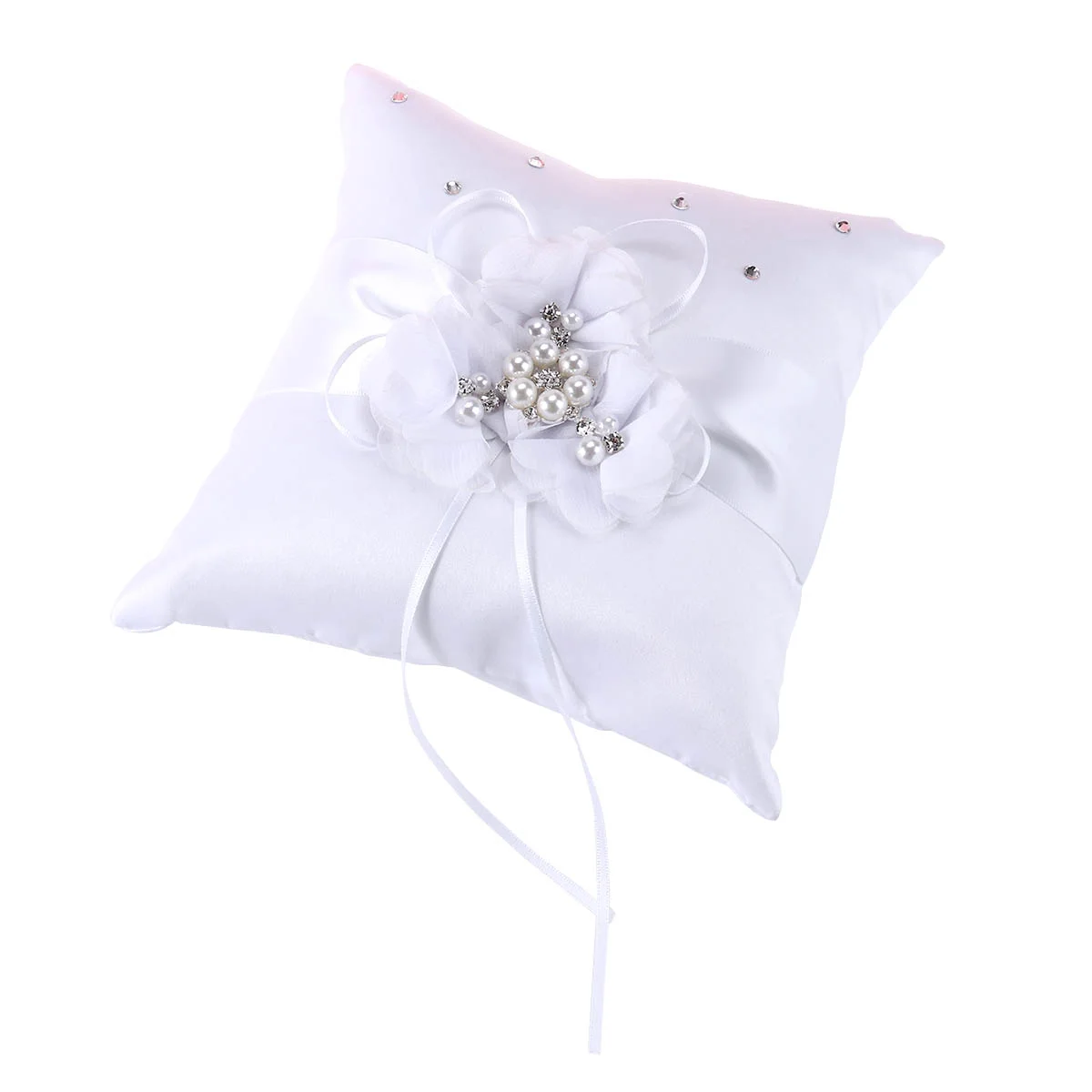 

Ring Pillow Wedding Bearer Pillows Box Ceremony Ribbon Pearl Cushion Holder Flower Bow Sign Rhinestone Barrier Gifts Anniversary