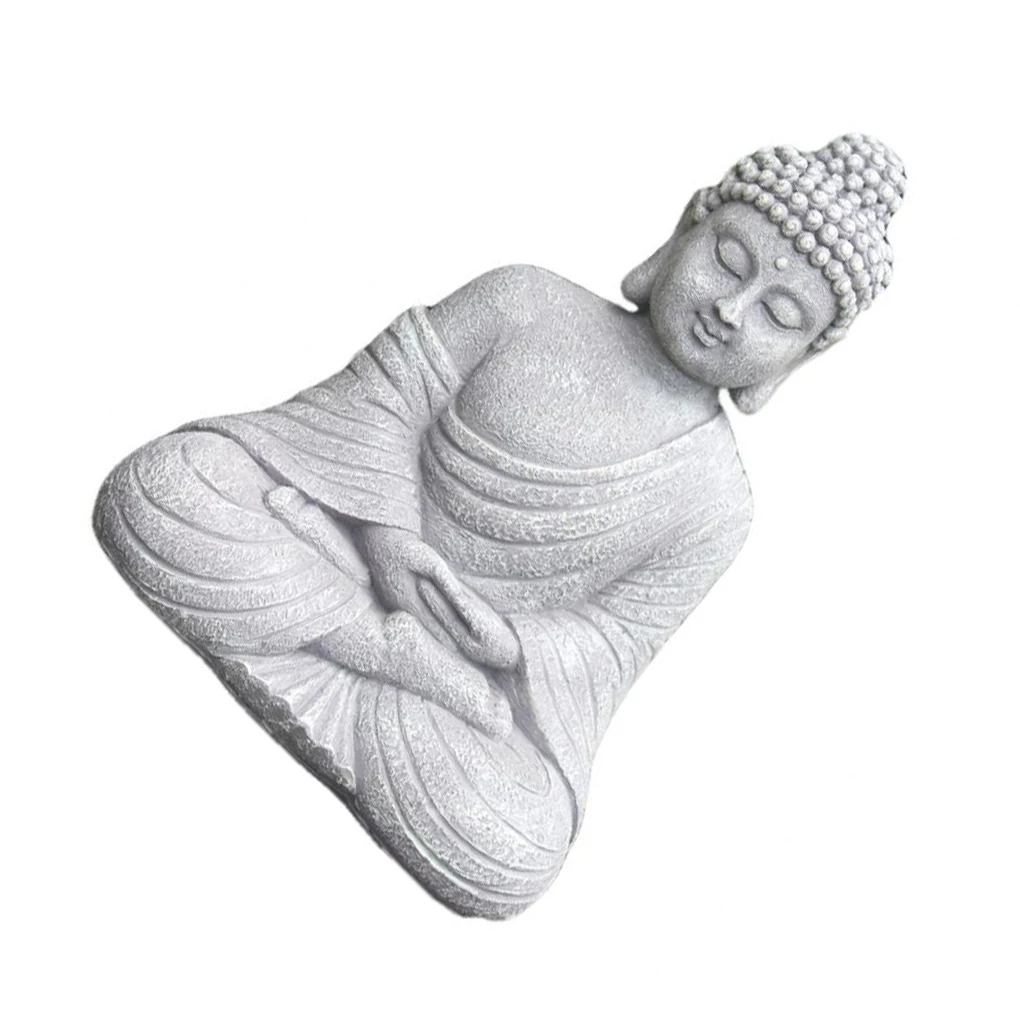 

Полимерные сидячие статуи Будды для сада, подарок для любителей дзен, садовые статуи Будды