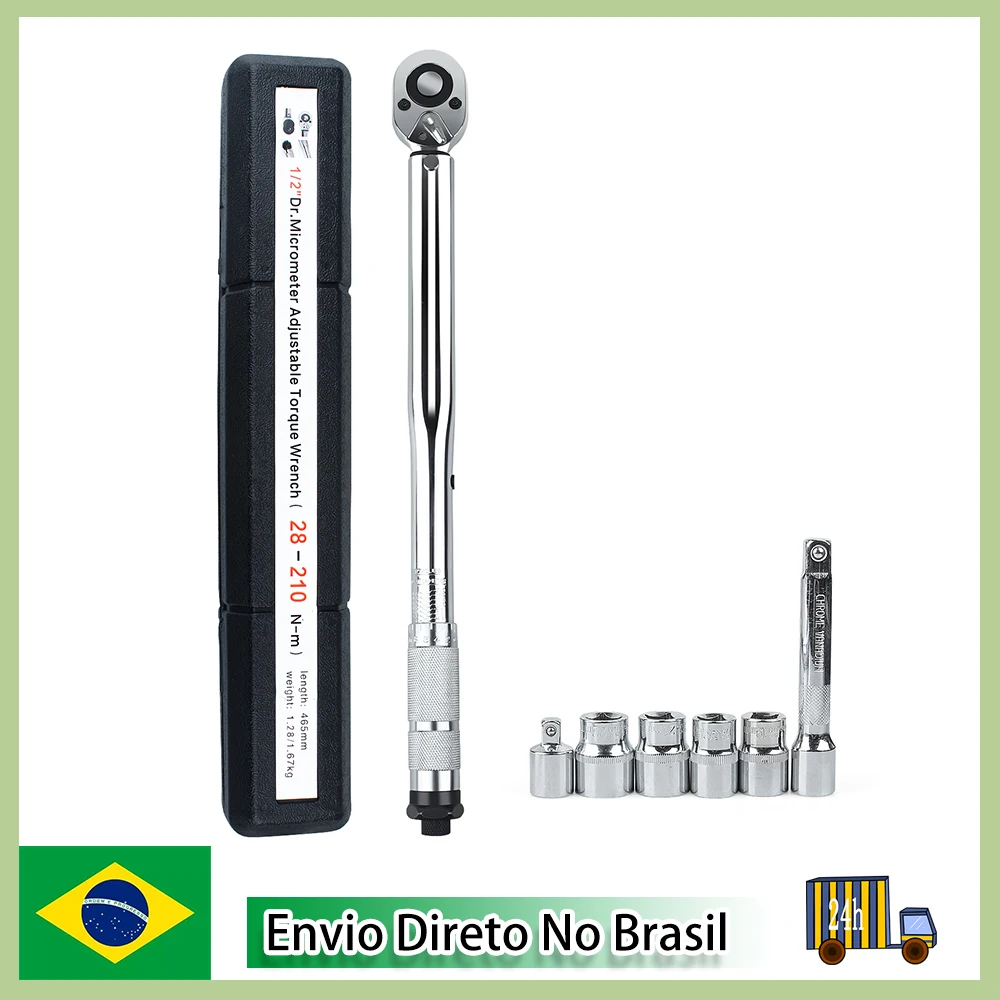 Conjunto de Chaves de Torque de Clique 1/2 Polegada 28-210Nm