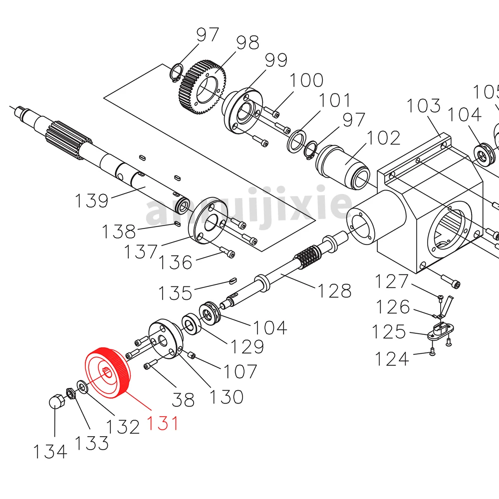 Червячный маховик для SIEG SX3-131&ampJET JMD-3&ampBusyBee CX611&ampGrizzly G0619