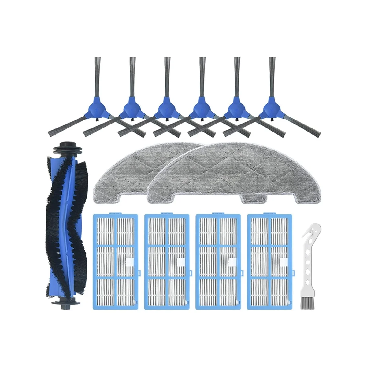 

Main Brush Silicone Side Brush HEPA Filter Mop Cloth Spare Parts for 850T Vacuum Cleaner