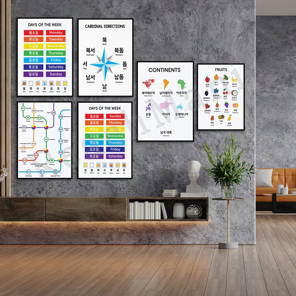 Корейский язык Dazhou корейский словарь погода метро день недели стиль