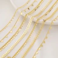 assoonas14k gold plateddiy chain necklacenickel freec55khand madechain for jewelry makingkorean design jewelry1mlot