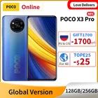 Игровой телефон POCO X3 Pro, глобальная версия дюйма, 128 ГБ256 ГБ, Snapdragon 860, NFC, 2400x1080, 120 Гц, 5160 мА ч, 33 Вт, быстрая зарядка