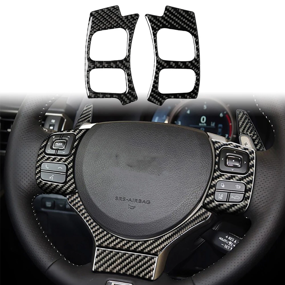 

Кнопки на руль автомобиля из углеродного волокна для Lexus NX 200 200T 300H, декоративные наклейки на панель, аксессуары для модификации автомобиля