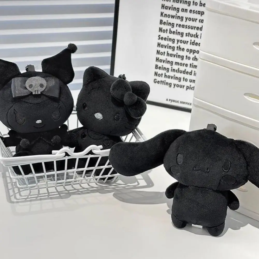 Sanrio Hello Kitty Black Magic Series Все черные плюшевые игрушки Плюшевая кукла подвеска Пряжка