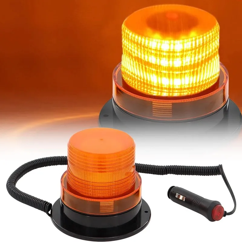 

Фонарь флэш-сигнала желтого цвета, фонарь безопасности, магнитный стробоскоп, аварийное освещение 12-80 в для автомобилей, грузовиков, тракторов, гольф-мобилей