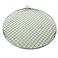 304 stainless steel grid grilling net plus household iron mesh oven barbecue baking round air fryer rack