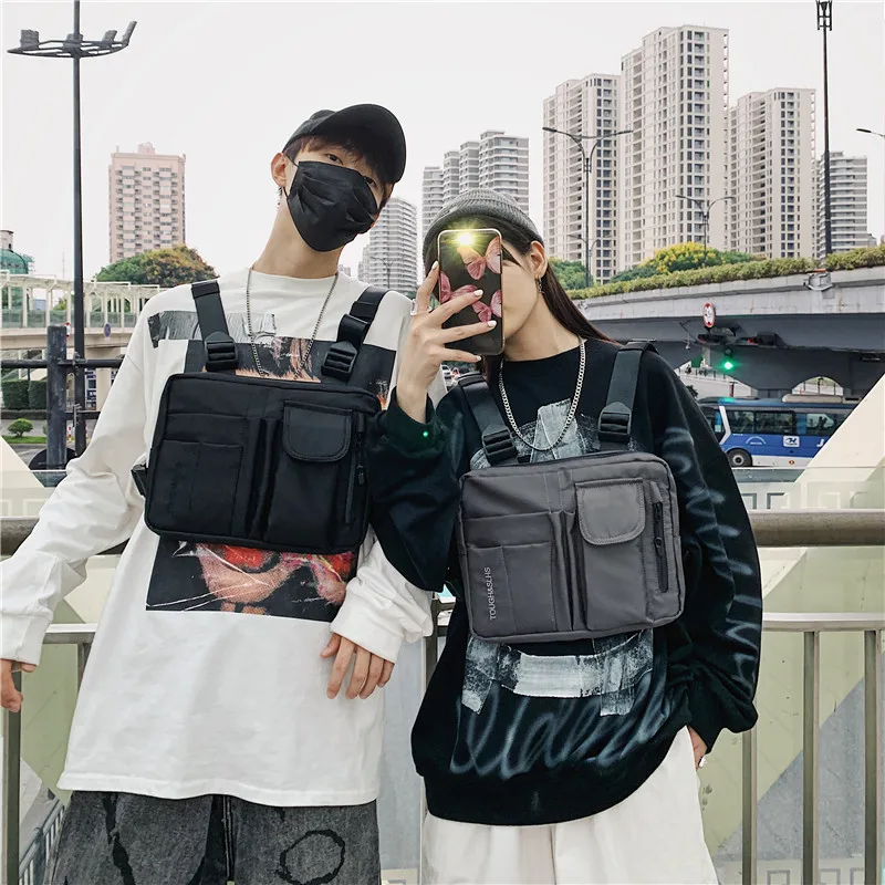 

Bag Backpack Motorcycle Waistcoat Green Functional Streetwear Tactical Vest Female Work Bag Rig Hip Amy Hop Men's Chest
