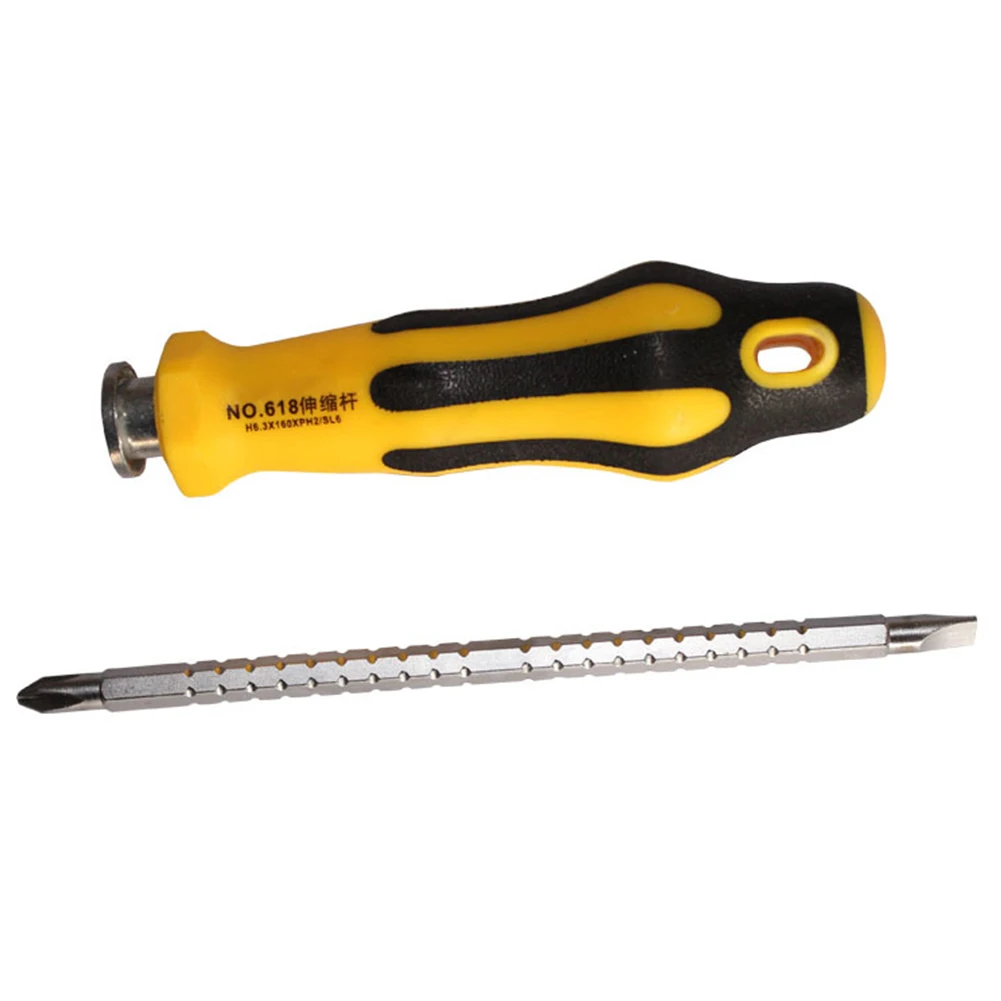 

Slotted Cross Screwdriver Adjustable Telescopic Screwdriver Rofessional Electrical Tools For ElectriciansRepair Hand Tools