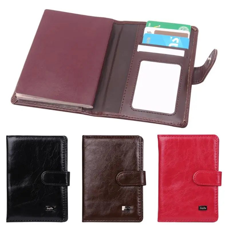 

New Men's Short Wallet Multifunction Fashion Credit Card Passport Holders Money Bag Vintage Men Leather Wallet Slim Male Purses