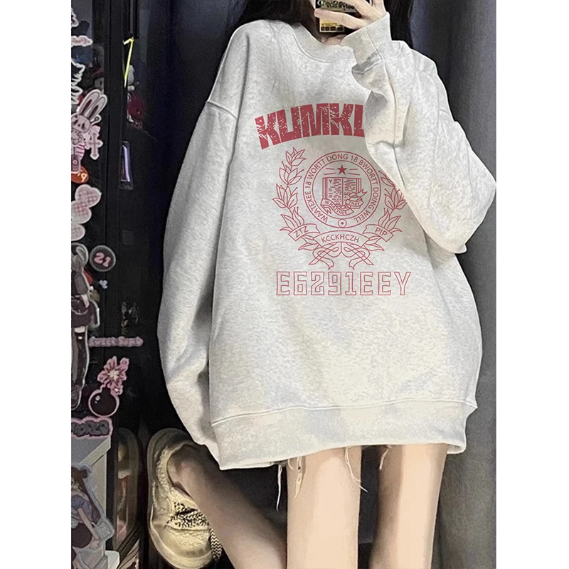 

2023 Autumn New Women's Loose Print Round Neck Sweater