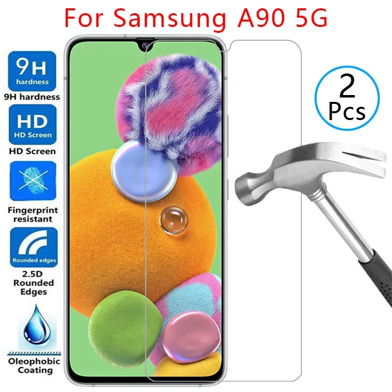 Чехол из закаленного стекла для samsung a90 5g cover on galaxy a 90 90a phone coque samsun samsumg sansung galaxi