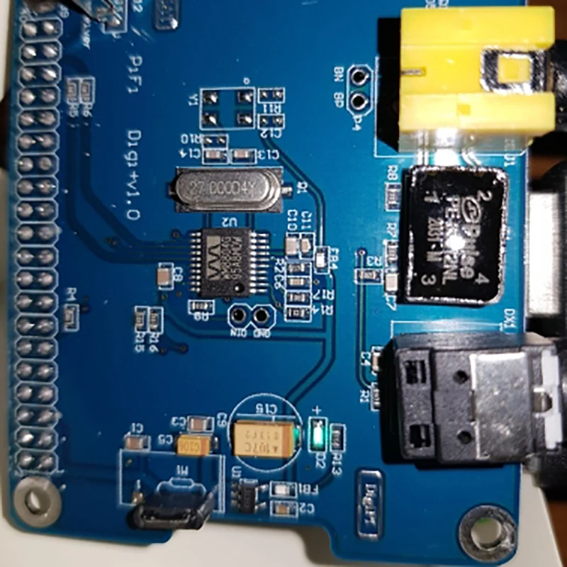 Цифровая звуковая карта HIFI Digi + I2S SPDIF оптическое волокно для Raspberry Pi 3 B Plus / 3B 2 Model и A